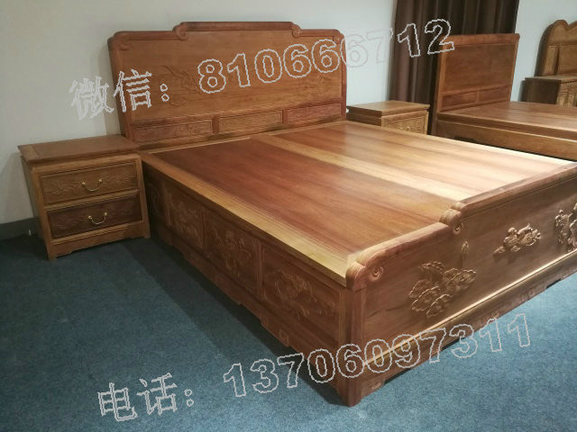 大果紫檀高低床