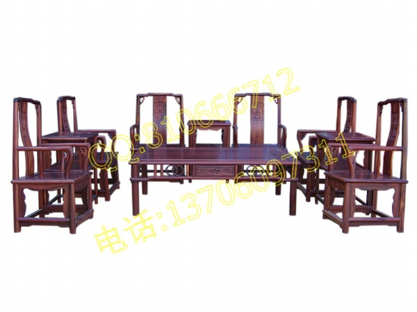 紅酸枝官帽椅沙發(fā) 十件套